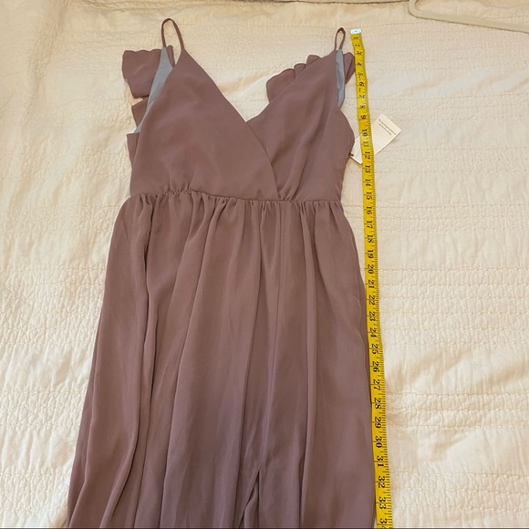 Tobi Maxi Dress Ruffle Back High split NWT - Picture 10 of 12
